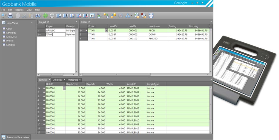 Mobile mining - Geological data management capture in the field Geobank Mobile Mobile mining - Geological data management capture in the field Geobank Mobile
