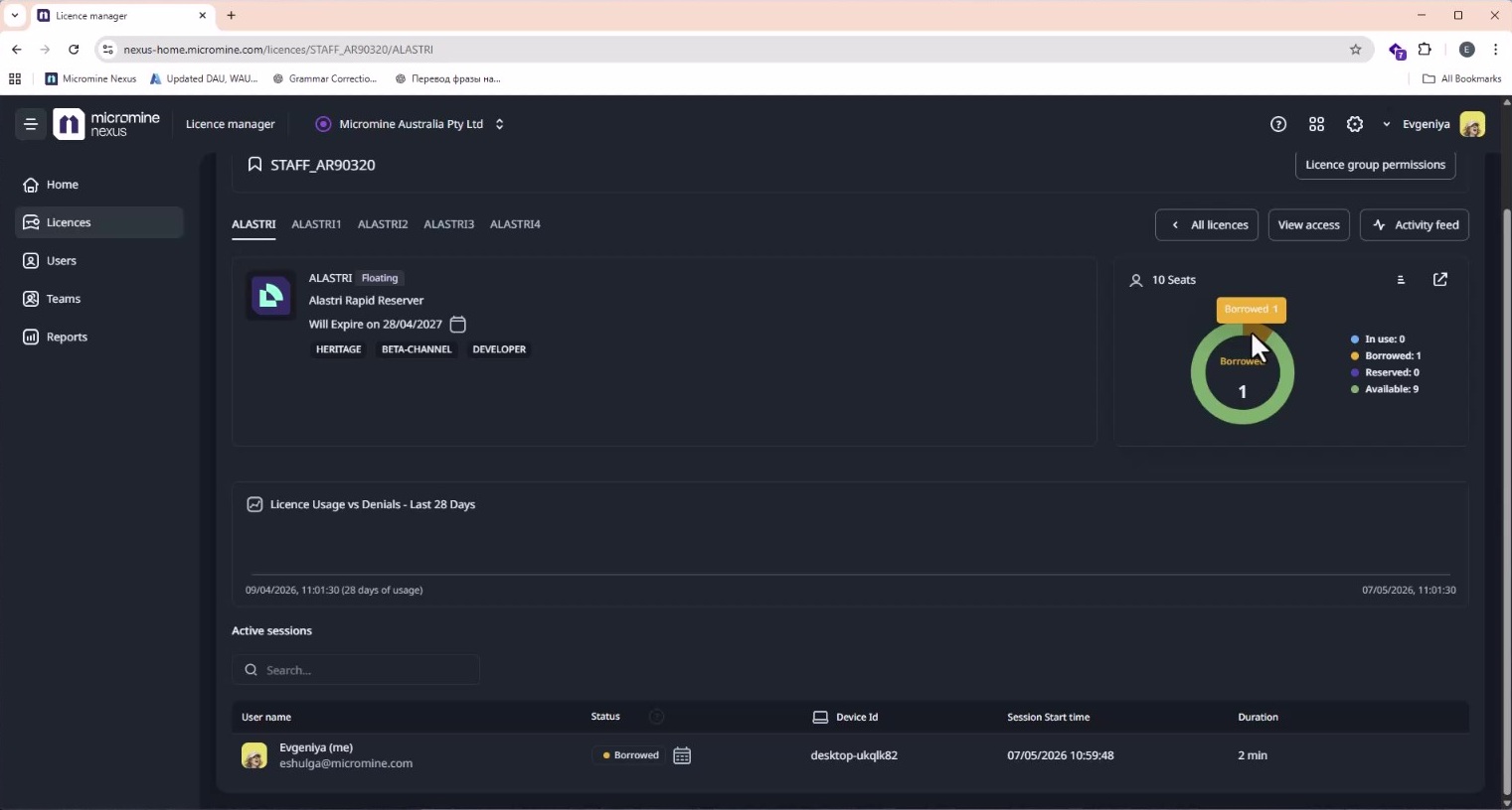 26.5 - Nexus - Alastri Cloud Licensing
