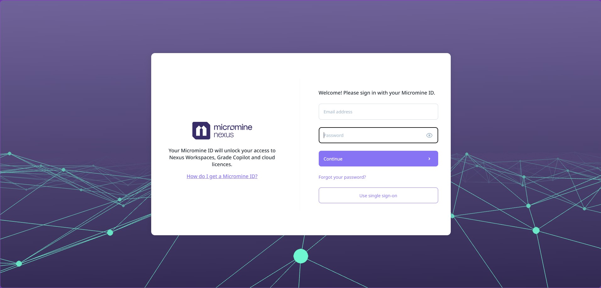 Micromine Nexus SSO Login